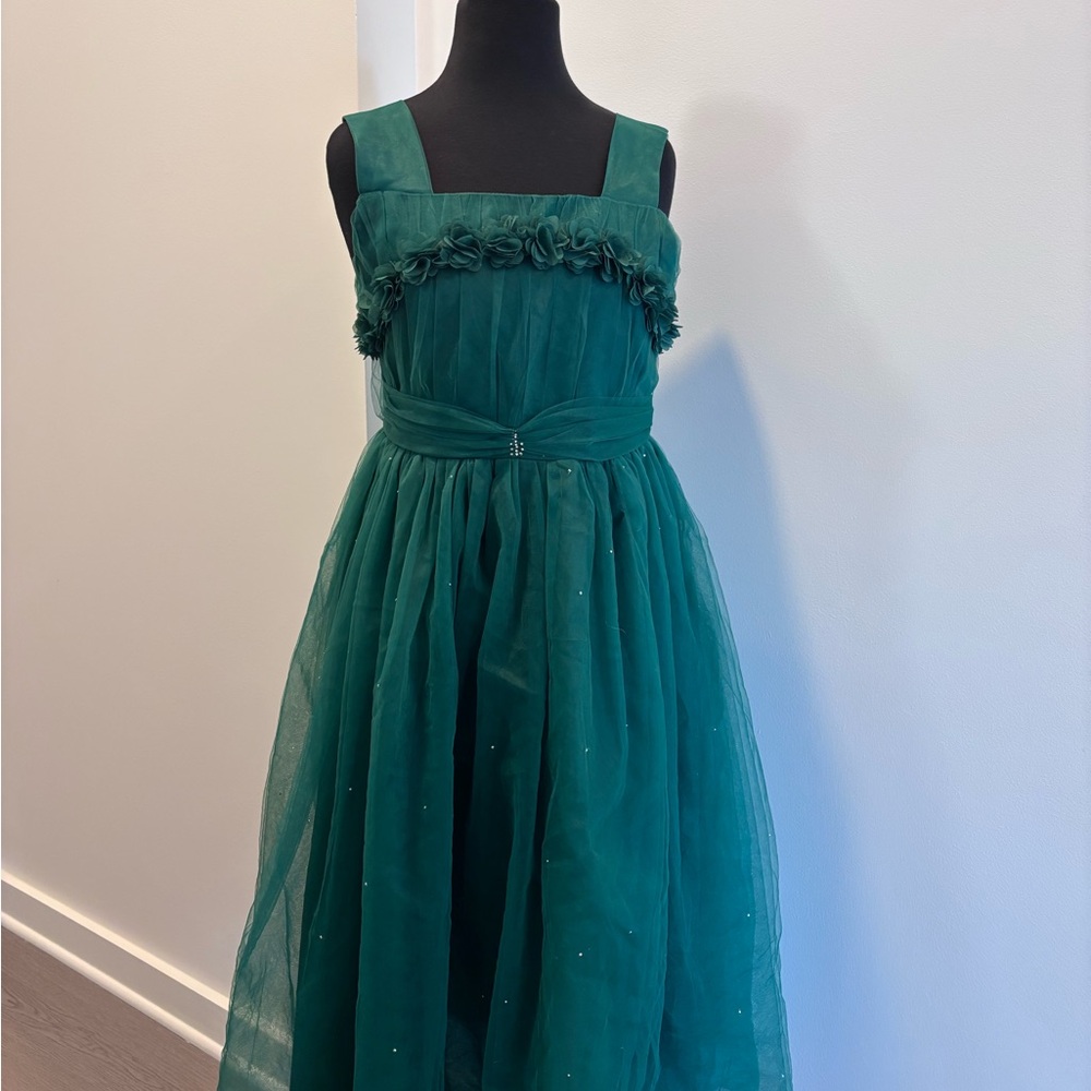 Elegant Green Kids Dress